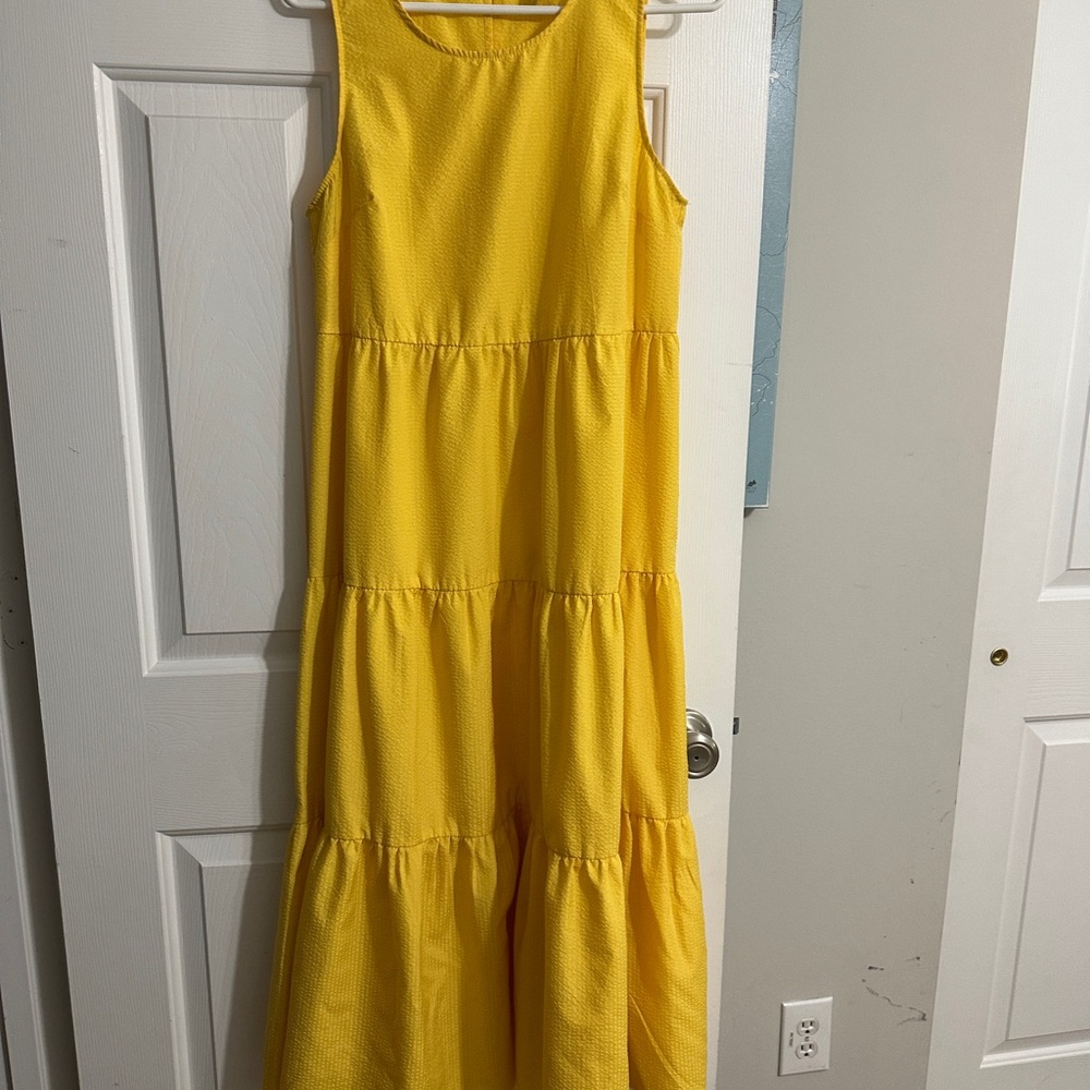 Yellow Sleeveless Maxi  Dress